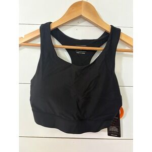 Mivei‎ Black UPF 50+ UV Protection Cutout Back Racerback Sports Bra Size S